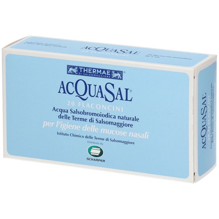 ACQUASAL SOLUZIONE ISOTONICA IRRIGAZIONE NASALE ACQUA TERMALE 20 FLACONCINI MONODOSE 5 ML