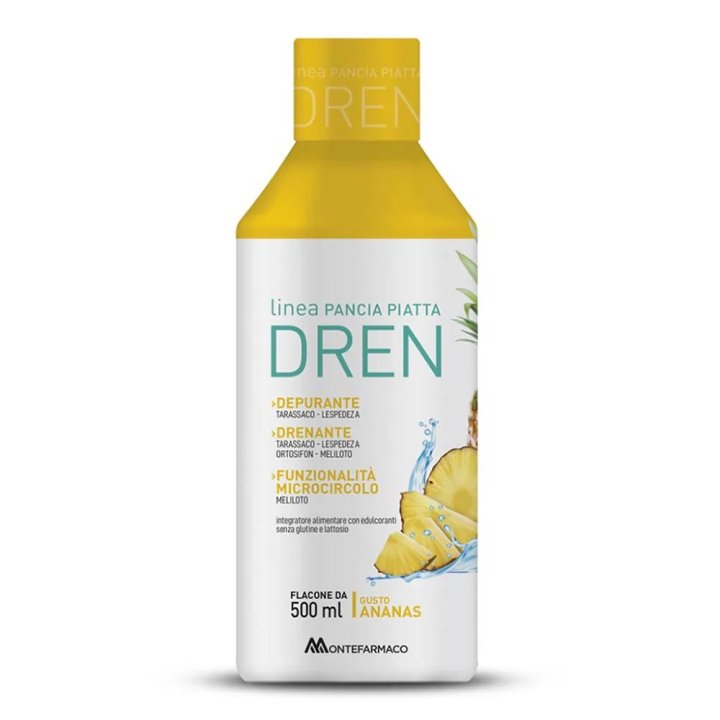 Montefarmaco Pancia Piatta Dren Integratore Drenante Gusto Ananas - 500ml Montefarmaco Pancia Piatta Dren Integratore Drenante Gusto Ananas - 500ml