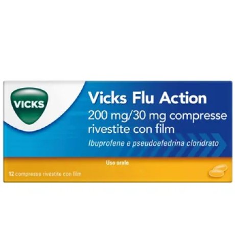 VICKS FLU ACTION 200 MG/30 MG COMPRESSE RIVESTITE CON FILM
