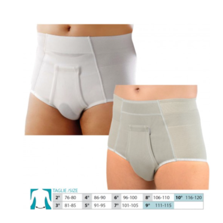 ORIONE 316 CINTOSLIP ERNIARIO UOMO APERTO CON PELOTTE BIANCO 2
