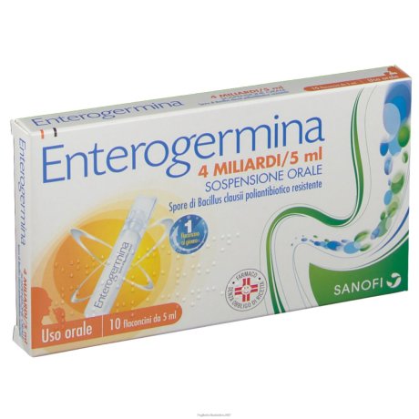 ENTEROGERMINA 4 MILIARDI / 5 ML SOSPENSIONE ORALE ENTEROGERMINA 4 MILIARDI / 5 ML SOSPENSIONE ORALE