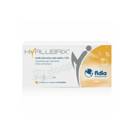SIRINGA PRERIEMPITA HYALUBRIX PACK ACIDO IALURONICO 30 MG 2ML PER INIEZIONE INTRA-ARTICOLARE 10 PEZZI NO ETO