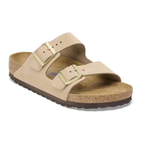 Birkenstock Arizona Soft FootBed Sandcastle Nubuck Leather unisex 37