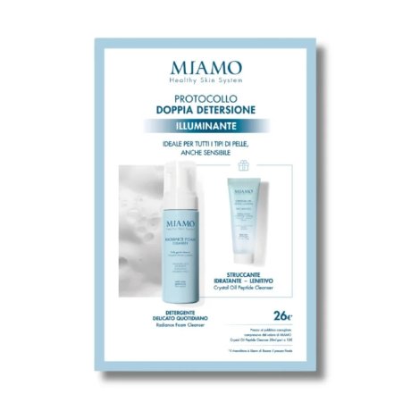 MIAMO DOPPIA DETERSIONE ILLUMINANTE PROTOCOLLO 1 RADIANCE FOAM CLEANSER 150 ML + 1 MINI CRYSTAL OIL 50 ML
