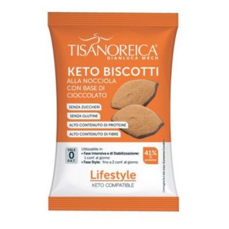 TISANOREICA KETO BISCOTTI NOCCIOLA CON BASE CIOCCOLATO LIFESTYLE 24 G