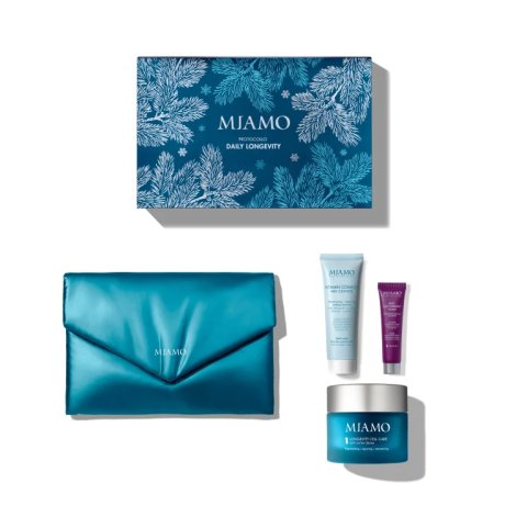 Miamo Cozy Christmas - Cofanetto Daily Longevity Cell-Care Cream Crema Viso - 50ml + Vitamin Complex Milk Cleanser Detergente - 50ml+ Anti-Glycoxidant Masque Maschera - 10ml