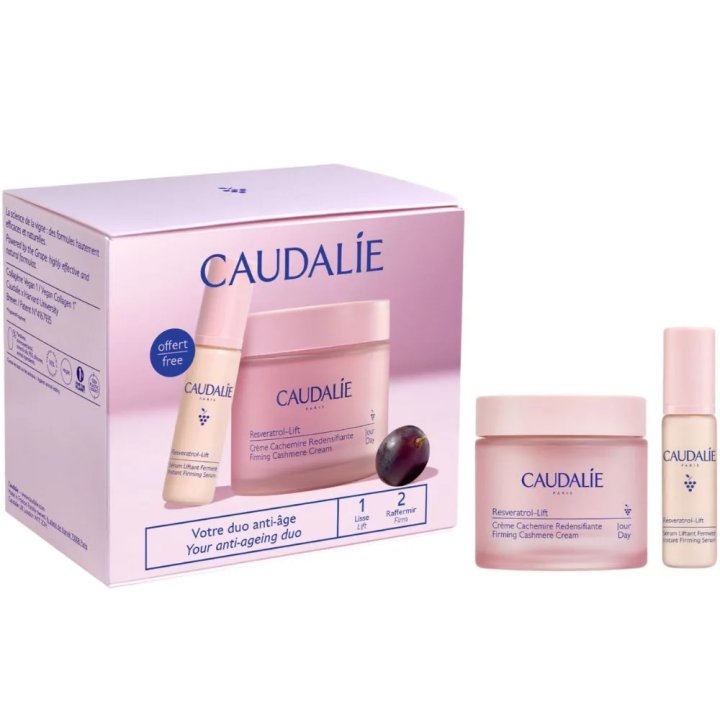 Caudalie Resveratrol-Lift Cofanetto Crema Cashmere 50ml + Siero Liftante 10ml