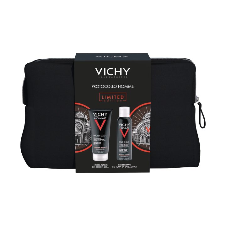 VICHY HOMME POCHETTE NATALE 2025 1 GEL DOCCIA 200 ML + 1 SCHIUMA BARBA 200 ML