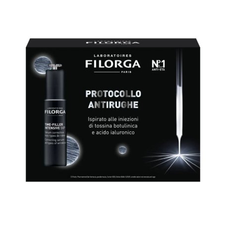 FILORGA BOX PROTOCOLLO ANTIRUGHE 1 TIME FILLER INTENSIVE 5XP30 ML + 1 GWP MINI GUASHA + 1 MINI TIME FILLER 5XP CREAM 15ML + 1 MINI PEEL WRINKLES 5 ML FILORGA BOX PROTOCOLLO ANTIRUGHE 1 TIME FILLER INTENSIVE 5XP30 ML + 1 GWP MINI GUASHA + 1 MINI TIME FILLER 5XP CREAM 15ML + 1 MINI PEEL WRINKLES 5 ML