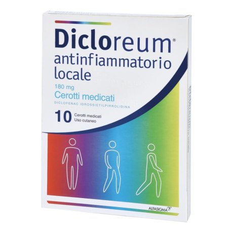 DICLOREUM ANTINFIAMMATORIO LOCALE 180 MG CEROTTI MEDICATI