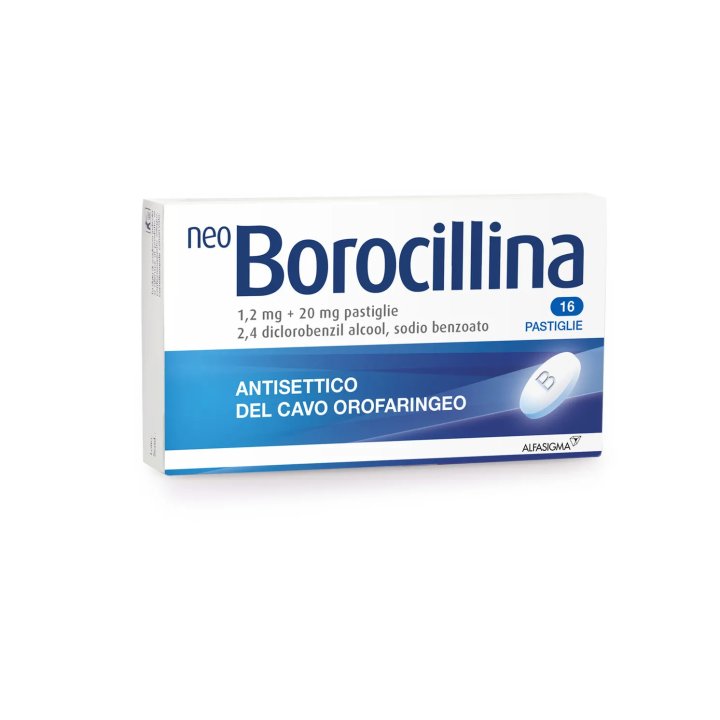 Neoborocillina pastiglie per la cura delle affezioni del cavo orale - 16 Pastiglie 1,2mg + 20mg