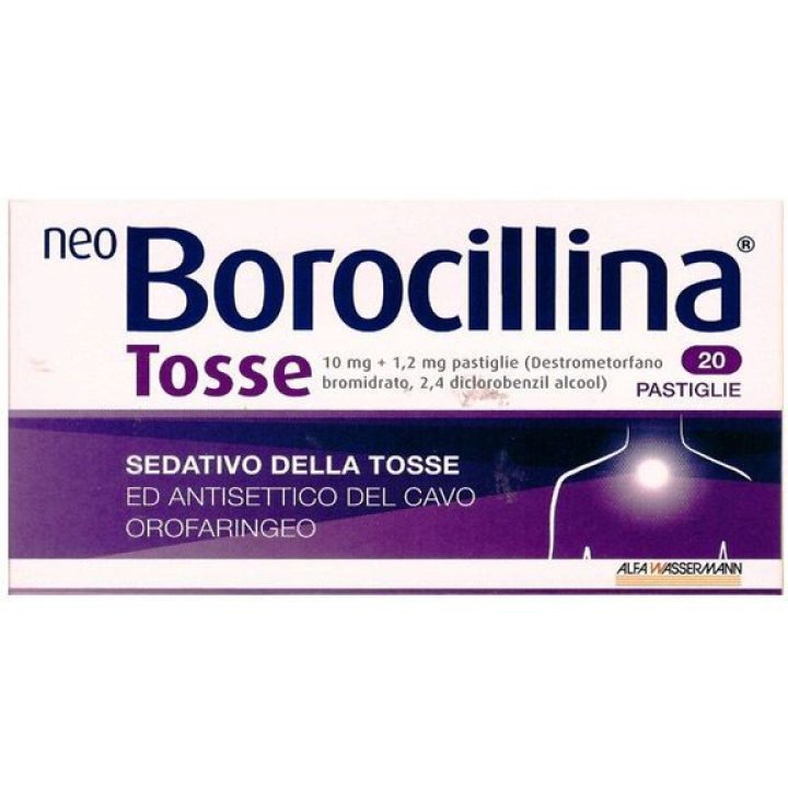 NEOBOROCILLINA TOSSE 10 MG + 1,2 MG PASTIGLIE