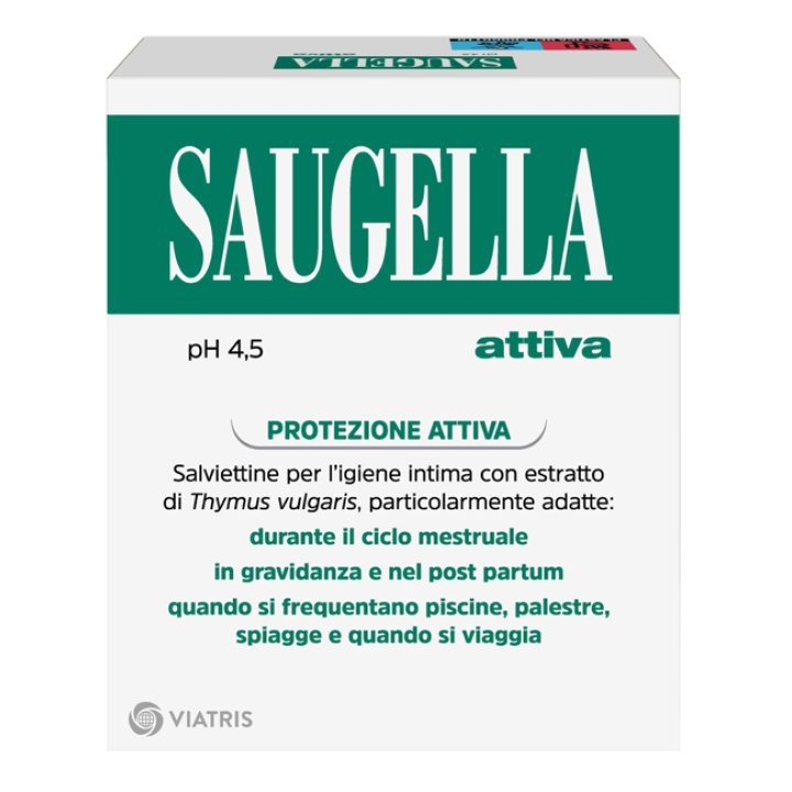 SAUGELLA ATTIVA SALVIETTINE DETERGENTI 10 BUSTINE