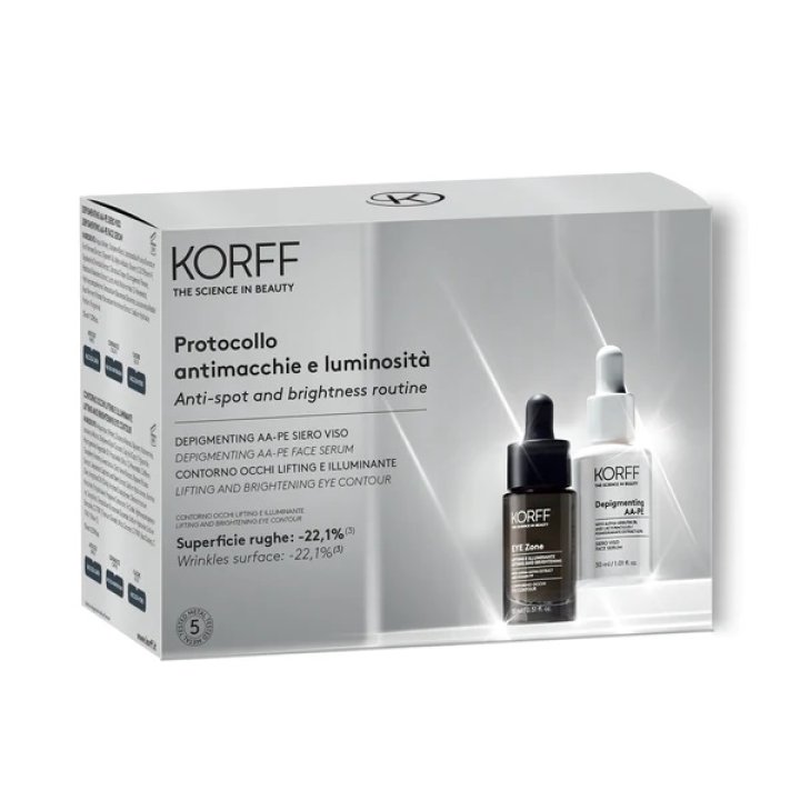 Korff Cofanetto Protocollo Antimacchie e Luminosità Contorno Occhi Lifting + Siero Viso 