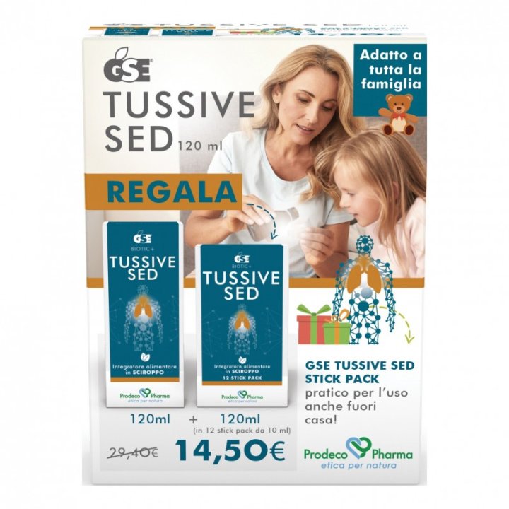 GSE TUSSIVE SED REGALA 1 FLACONE 120 ML + 12 STICK PACK 10 ML