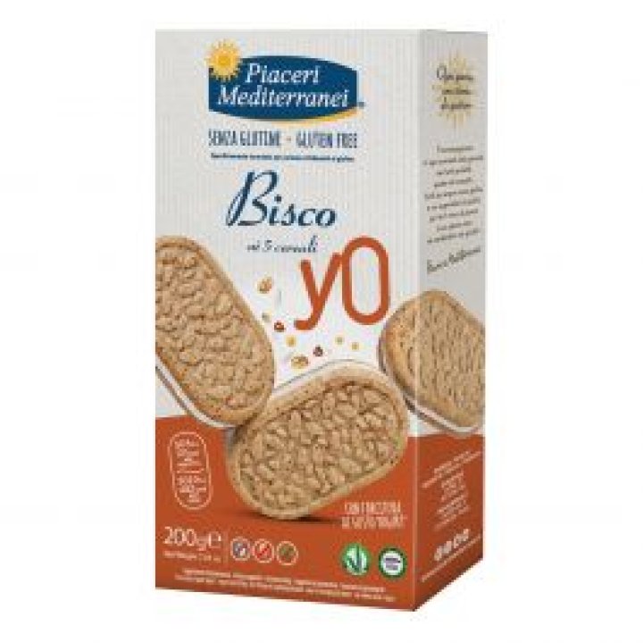 PIACERI MEDITERRANEI BISCO YO 5 CEREALI 200 G