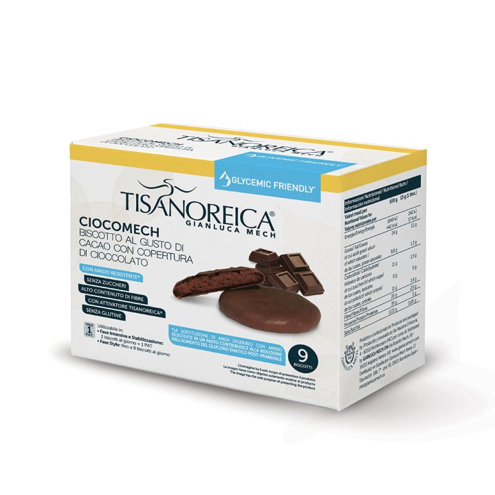 Tisanoreica Ciocomech Glycemic Friendly Biscotto Cacao 9x13g