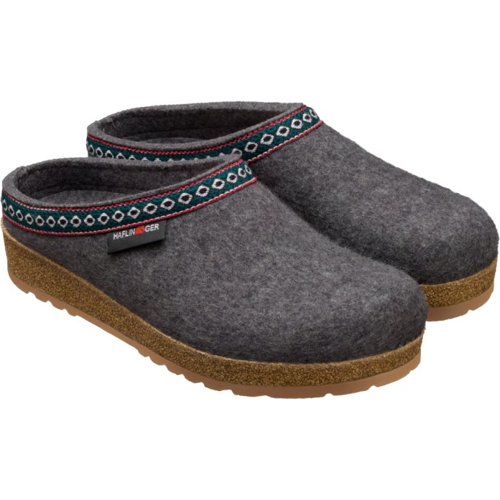 CLOGS HAFLINGER FRANZL ANTHRAZIT WOLLFILZ 35