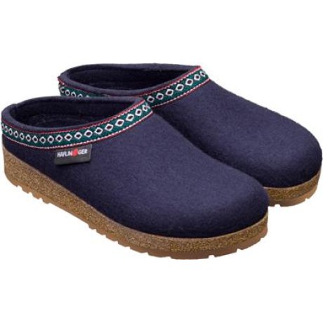 CLOGS HAFLINGER FRANZL MITTELBLAU WOLLFILZ 35