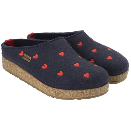 CLOGS HAFLINGER CUORICINI MITTELBLAU WOLLFILZ 41