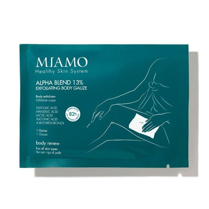 MIAMO BODY RENEW ALPHA BLEND 13% EXFOLIATING BODY GAUZE INBEVUTE 1 BUSTA