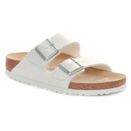 BIRKENSTOCK ARIZONA SHINY LIZARD WHITE BIRKO FLOR 40