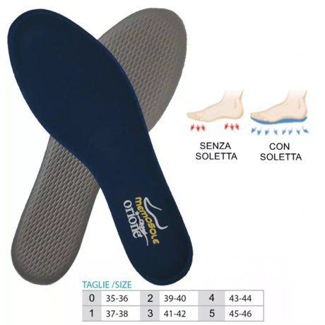 133 SOLETTA MEMORY COLORE BLU MISURA 4 43/44 1 PAIO