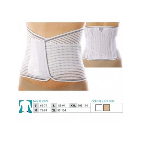 ORIONE 3080 CORSETTO STECCATO CON INCROCIO CRISS-CROSS TESSMRIGHE BIANCO S