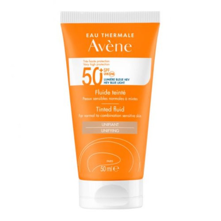 Avène Fluido Colorato SPF 50+ Solare Viso per Pelli Normali e Miste 50ml Avène Fluido Colorato SPF 50+ Solare Viso per Pelli Normali e Miste 50ml