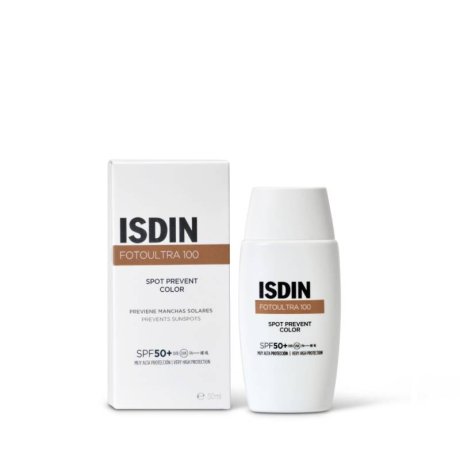 Isdin Fotoultra 100 Spot Prevent Color SPF50+ Solare Viso - 50ml Isdin Fotoultra 100 Spot Prevent Color SPF50+ Solare Viso - 50ml