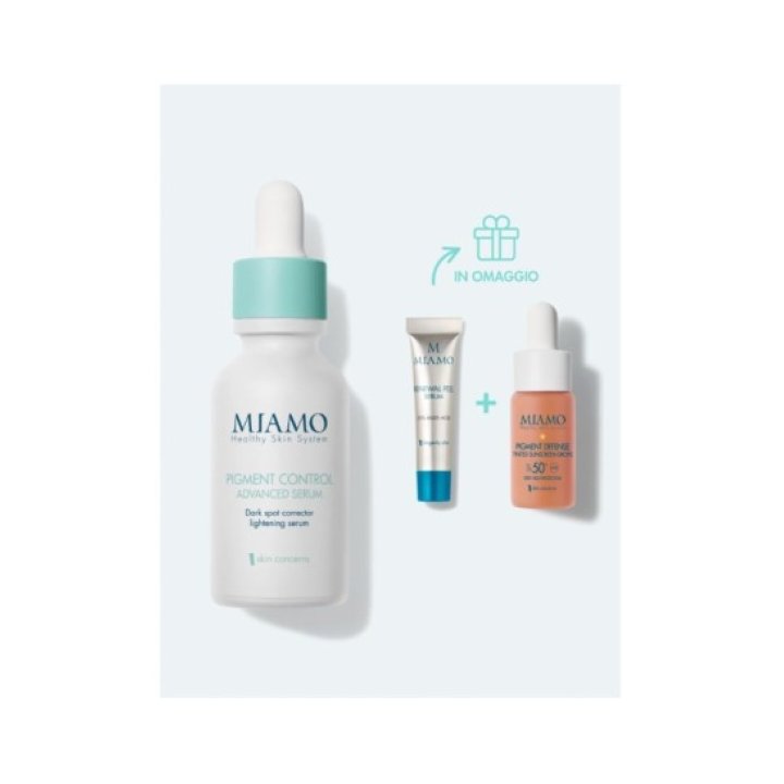 MIAMO MACCHIE ESTIVO PROTOCOLLO 1 PIGMENT CONTROL 30 ML + 1MINI PIGMENT DEFENSE 10 ML + 1 RENEWAL PEEL 5 ML