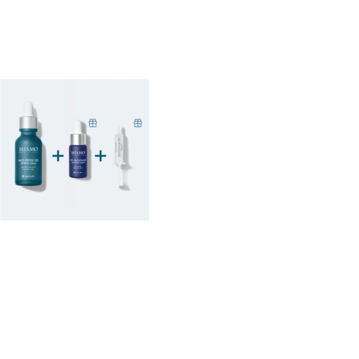 MIAMO 2026 COFANETTO LIFT&AOX MULTI PEPTIDE 20% LIFTING SERUM 30 ML + GF5 GLUTATHIONE AOX BOOST SERUM 10 ML + EPIGENAGESHOT 1 ML