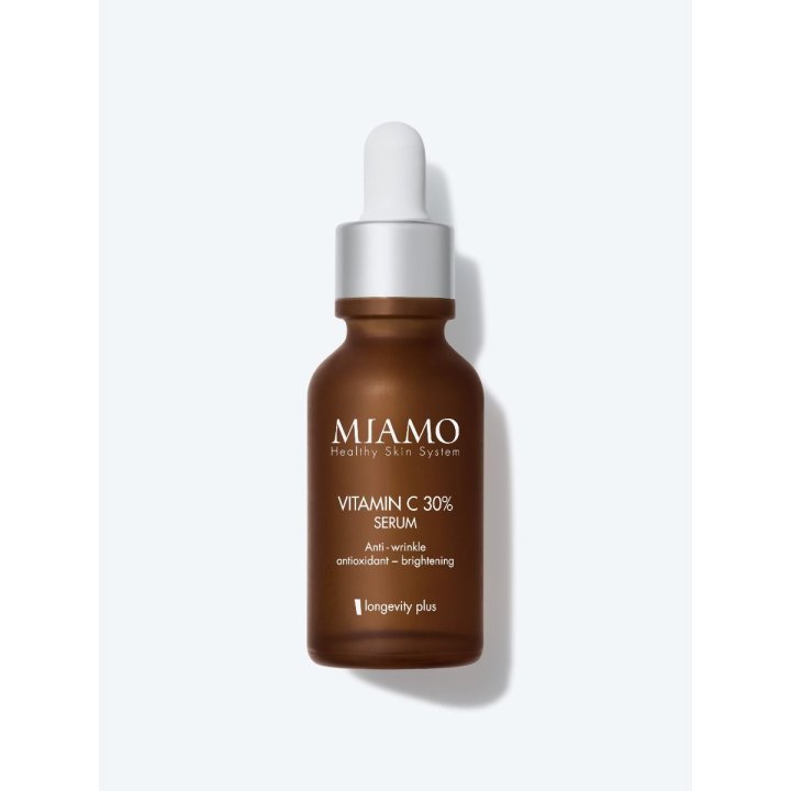 MIAMO HEALTHY SKIN SYSTEM VITAMIN C 30% SERUM ANTI WRINKLE ANTIOXIDANT BRIGHTENING LONGEVITY PLUS 30 ML