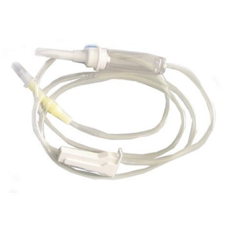 DEFLUSSORE PER INFUSIONE CON A 21 GAUGE CON ROLLER E FILTRO SOLUZIONE