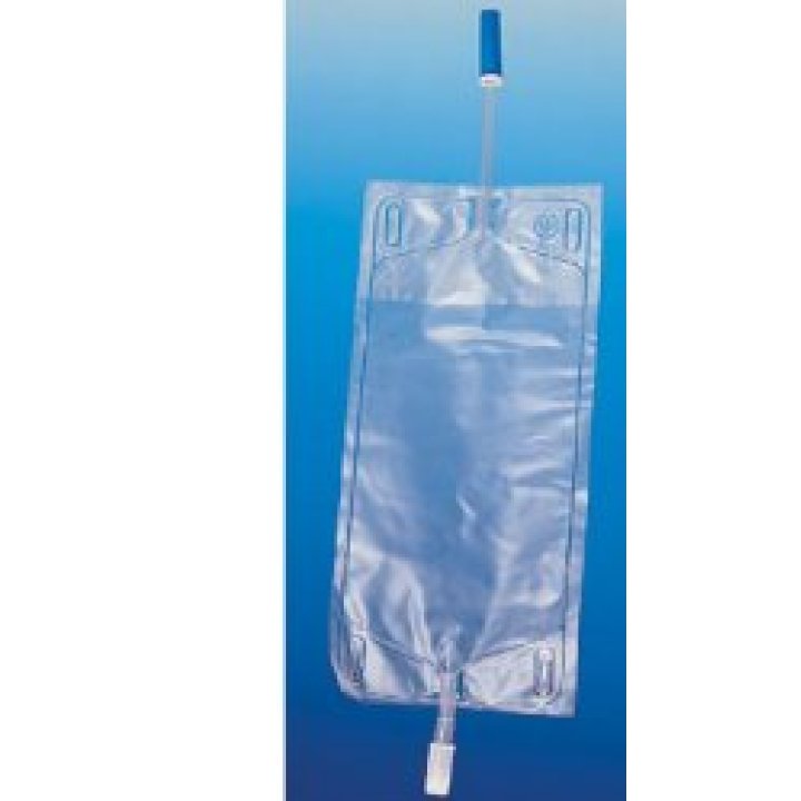 SACCA PER URINA DA GAMBA PVC CON TUBO RACCORDO 10 CM PER COLLEGAMENTO COSCIA CAPACITA\' 750 ML VALVOLA ANTIREFLUSSO 30 PEZZI