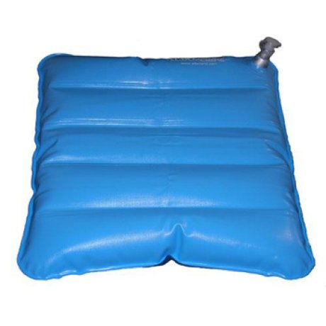 CUSCINO ANTIDECUBITO AD ARIA/ACQUA DIMENSIONI 41X41CM, APPLICABILE SU SEDIE DA COMODO O SU CARROZZELLE CAMERA D\'ARIA IN PVC ATOSSICO ELETTROSALDATO, PATTA ANTISCIVOLO IN PVC