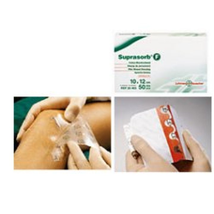 MEDICAZIONE STERILE IN FILM IN POLIURETANO TRASP. SUPRASORB F 10X12CM 10 PEZZI