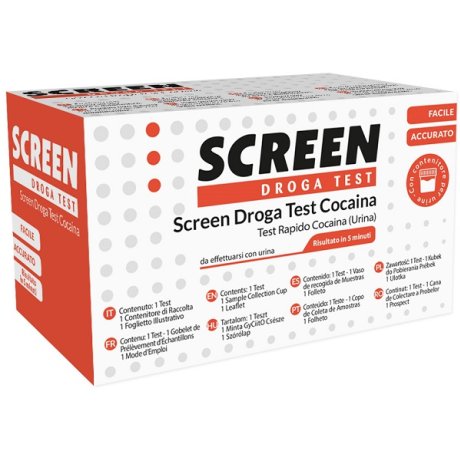 DROGA TEST CHE RILEVA UNA SOSTANZA COCAINA SCREEN DROGA TEST COCAINA