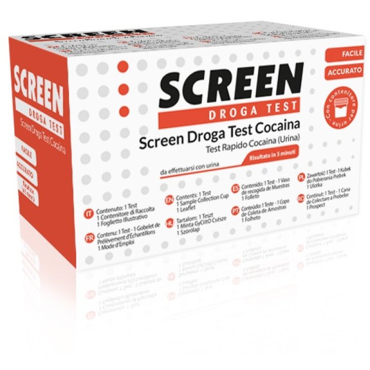 DROGA TEST CHE RILEVA UNA SOSTANZA COCAINA SCREEN DROGA TEST COCAINA