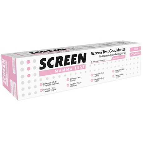 TEST PRECOCE CHE RILEVA L\'ORMONE HCG NELL\'URINA INDIVIDUANDO LO STATO DI GRAVIDANZA 1 PEZZO SCREEN MAMMA TEST GRAVIDANZA