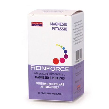 REINFORCE MAGNESIO + POTASSIO 30 COMPRESSE MASTICABILI REINFORCE MAGNESIO + POTASSIO 30 COMPRESSE MASTICABILI