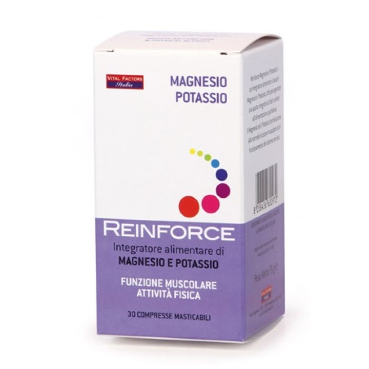 REINFORCE MAGNESIO + POTASSIO 30 COMPRESSE MASTICABILI REINFORCE MAGNESIO + POTASSIO 30 COMPRESSE MASTICABILI