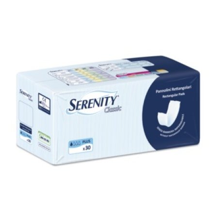 PANNOLONE PER INCONTINENZA FORMATO RETTANLARE SENZA BARRIERA SERENITY 30 PEZZI