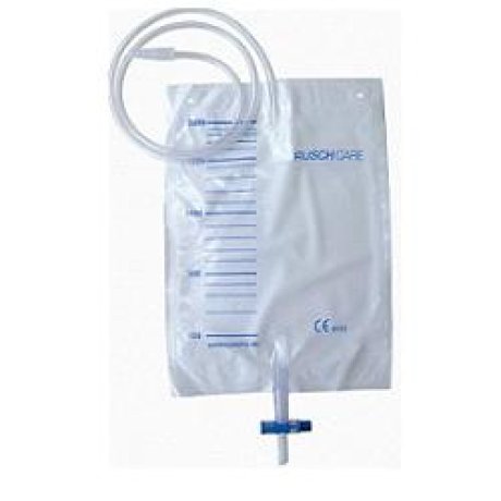 SACCA DI DRENAGGIO LETTO PER INCONTINENZA 2000ML IN PVC CON VALVOLA DI NON RITORNO CON TUBO DI RACCORDO130CM MONOUSO DIAMETRO 5X7MM 30 PEZZI