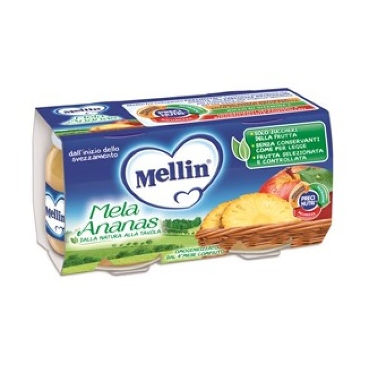 MELLIN OMOGENEIZZATO MELA ANANAS 100 G 2 PEZZI