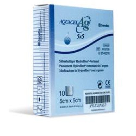 MEDICAZIONE SPECIALE ATTIVA AQUACEL AG MEDIC 5X5CM 10 PEZZI