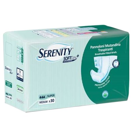 PANNOLONE PER INCONTINENZA A MUTANDINA SERENITY SOFTDRY+ ALOE SUPER MEDIUM 30 PEZZI