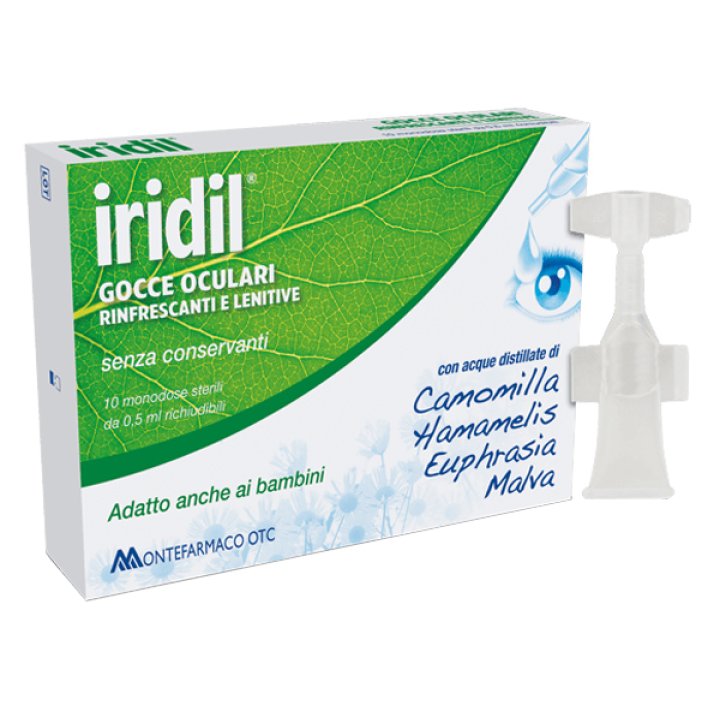 IRIDIL GOCCE OCULARI 10 AMPOLLE MONODOSE RICHIUDIBILI 0,5 ML