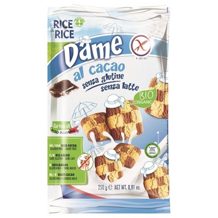 RICE&RICE DAME DI RISO CON CACAO SENZA LATTE 250 G