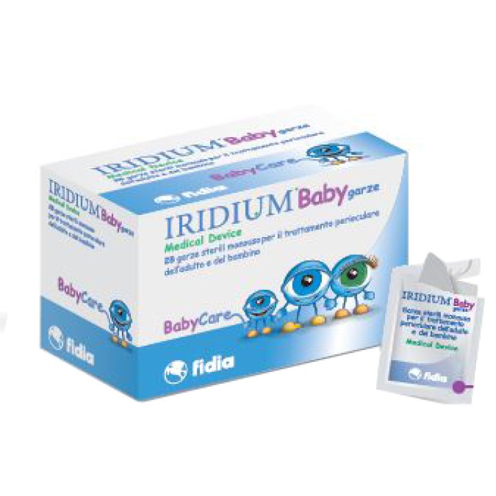 GARZA OCULARE MEDICATA IRIDIUM BABY 28 PEZZI